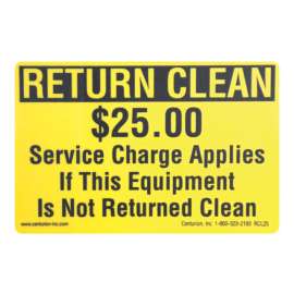 Adhesive Backed Yellow Weather Proof Labels