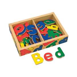 Melissa & Doug Wooden Alphabet Set Wood Multi-Colored 52 pc