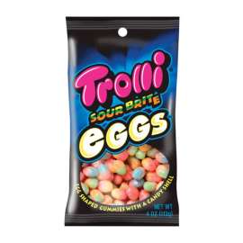 Trolli Sour Brite Eggs Sour Gummi Candy 4 oz