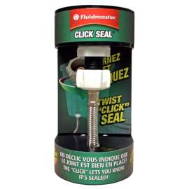 Fluidmaster 9 in. D Silver Stainless Steel Accessory Toilet Supply Line Display