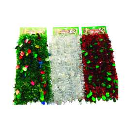 F C Young Multicolored Assorted Garland Indoor Christmas Decor 8 in.