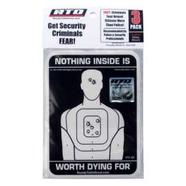 Ready To Defend English White Security Sign 5 in. H X 3.75 in. W
