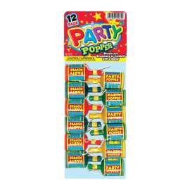 Party Popper Confetti Shooter Poly Assorted 12 pc