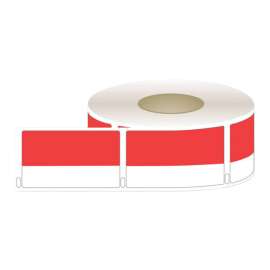 Adhesive Backed Red Bin Tag Labels