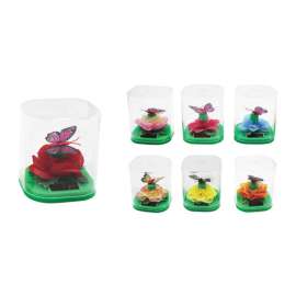 Diamond Visions Flying Butterfly/Flower Solor Hanging Terrarium Plastic 1 pk