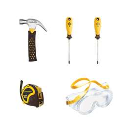 Stanley Jr. Tool Set Rubber/Steel Multicolored 5 pc