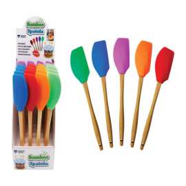 Home Plus Assorted Bamboo/Silicone Spatula