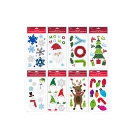 Impact Innovations Multicolored Window Clings Indoor Christmas Decor 2.2 in.