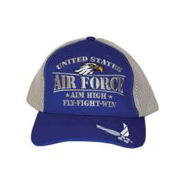 JWM U.S. Air Force Logo Baseball Cap Royal Blue One Size Fits All