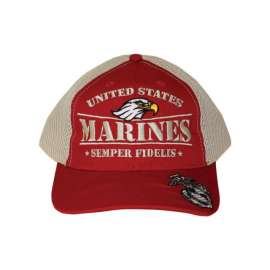 JWM U.S. Marines Logo Baseball Cap Red One Size Fits All