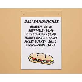 Kinter 8-1/2 in. H X 1/4 in. W X 11 in. L Clear Landscape Display Sign Acrylic