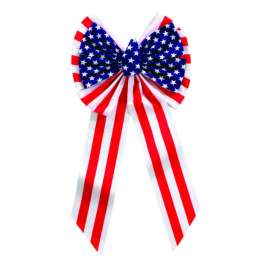 Holiday Trims patriotic Patriotic Bow Velvet 1 pk