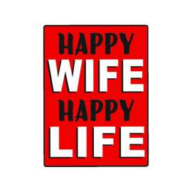 Open Road Brands Happy Wife Happy Life Magnet Embossed Tin 1 pk