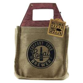 Open Road Brands Butcher Baker BBQ Maker Support Your Local Brewer Drink Tote Canvas 1 pk