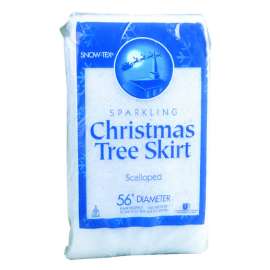 Buffalo White Sparkling Snow Indoor Christmas Decor 2 in.