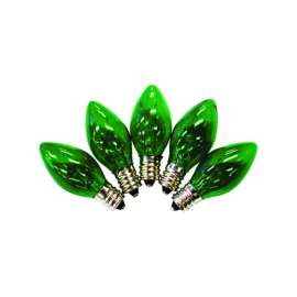 Holiday Bright Lights Incandescent C7 Green 25 ct Replacement Christmas Light Bulbs 1 ft.