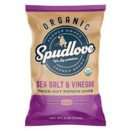 SpudLove Sea Salt & Vinegar Potato Chips 5 oz Bagged