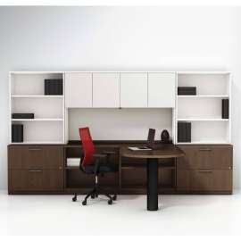 Lacasse Concept 400E Bridge-Return, Hazelnut, Snow, 29"H x 42"W x 24"D, 1 Each