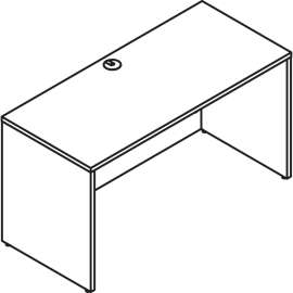 Lacasse Concept 400E Rectangular Table, Hazelnut, Laminate, Snow, 29"H x 36"W x 24"D, 1 Each