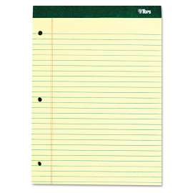 Double Docket Ruled Pads with Extra Sturdy Back, Wide/Legal Rule, 100 Canary-Yellow 8.5 x 11.75 Sheets
