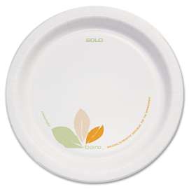 Bare Eco-Forward Paper Dinnerware Perfect Pak, Plate, 8.5" dia, Green/Tan, 125/Pack, 2 Packs/Carton