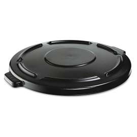 Vented Round BRUTE Lid, 24.5" dia x 1.5h, Black
