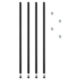 Stackable Posts For Wire Shelving, 36 "High, Black, 4/Pack