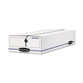 LIBERTY Check and Form Boxes, 11" x 24" x 5", White/Blue, 12/Carton