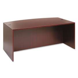 Alera - Valencia Series Mahogany Bow Front Office Desk Shell