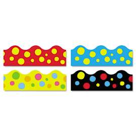 Terrific Trimmers Border Variety Set, 2.25" x 39", Lotsa Spots, Assorted Colors, 48/Set