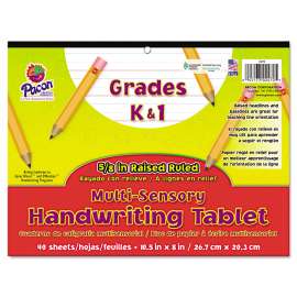 Multi-Sensory Handwriting Tablet, 5/8" Long Rule, 8 x 10.5, 40/Pad