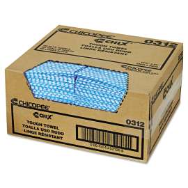 Tough Towels, 13.25 x 24, Blue/White, 150/Carton