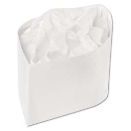 Classy Cap, Crepe Paper, Adjustable, One Size Fits All, White, 100 Caps/Pack, 10 Packs/Carton