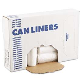 High-Density Can Liners with AccuFit Sizing, 23 gal, 14 microns, 29" x 45", Natural, 25 Bags/Roll, 10 Rolls/Carton