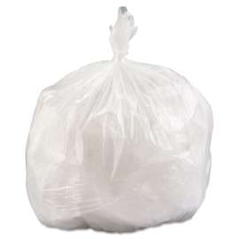 High-Density Commercial Can Liners Value Pack, 33 gal, 14 microns, 33" x 39", Clear, 25 Bags/Roll, 10 Rolls/Carton