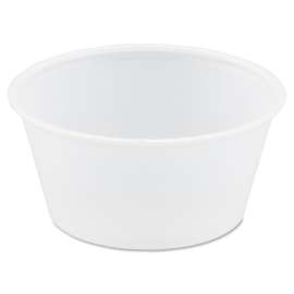 Polystyrene Portion Cups, 3.25 oz, Translucent, 250/Bag, 10 Bags/Carton