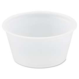 Polystyrene Portion Cups, 2 oz, Translucent, 250/Bag, 10 Bags/Carton