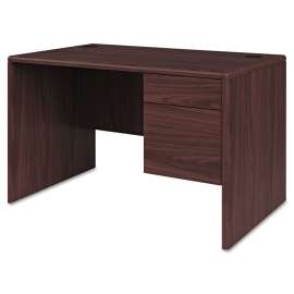 HON 10700 Series Double Pedestal Desk with Three-Quarter Height Pedestals, 72" x 36" x 29.5", Harvest