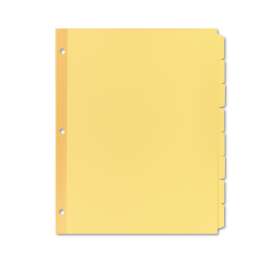 Write and Erase Plain-Tab Paper Dividers, 8-Tab, 11 x 8.5, Buff, 24 Sets