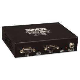 vga with audio over cat5/cat6 extender splitter, black, taa compliant