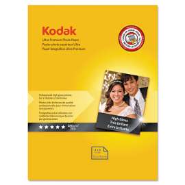Ultra Premium Photo Paper, 10 mil, 4 x 6, High-Gloss White, 20/Pack