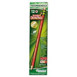 Erasable Colored Pencils, 2.6 mm, 2B (#1), Carmine Red Lead, Carmine Red Barrel, Dozen