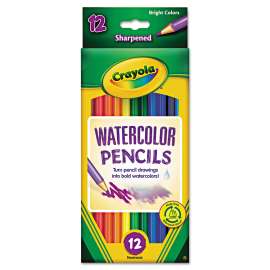 Watercolor Pencil Set, 3.3 mm, 2B (#1), Assorted Lead/Barrel Colors, Dozen