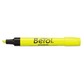 4009 Chisel Tip Highlighter, Fluorescent Yellow Ink, Chisel Tip, Yellow/Black Barrel, Dozen