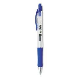 eGEL Gel Pen, Retractable, Medium 0.7 mm, Blue Ink, Blue Barrel