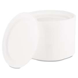 Famous Service Plastic Dinnerware, Plate, 6" dia, White, 125/Pack