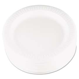 Quiet Classic Laminated Foam Dinnerware, Plate, 9" dia, White, 125/Pack, 4 Packs/Carton