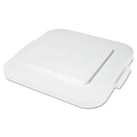 SpaceSaver Square Container Lids, 10.5 x 11.3, White, Plastic
