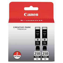 6432B004 (PGI-250XL) ChromaLife100+ High-Yield Ink, 500 Page-Yield, Black, 2/Pack