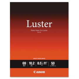 PRO Luster Inkjet Photo Paper, 10.2 mil, 8.5 x 11, Luster White, 50/Pack